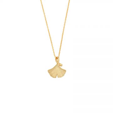 Ginkgo Schmuck Anhänger gold vergoldet Madeleine Issing