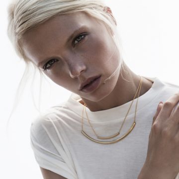 Goldkette vergoldete Halskette Tube Madeleine Issing
