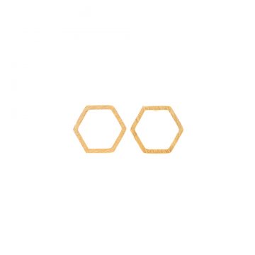 geometrische Ohrstecker Gold vergoldet Hexagon Madeleine Issing