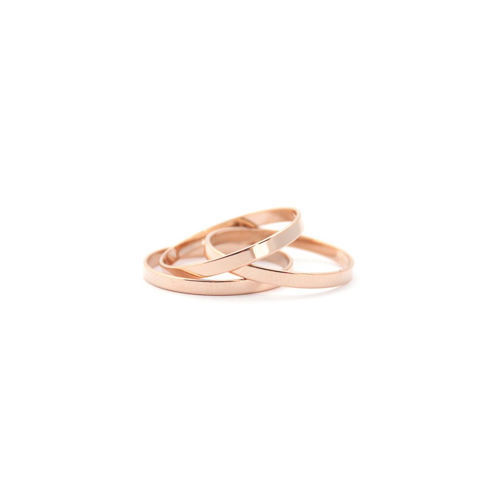 Rose Gold Rings layering stack MADELEINE ISSING