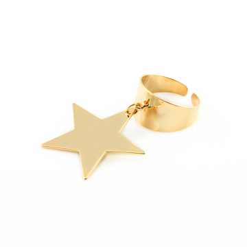 Ring mit Stern Anhänger Gold vergoldet Madeleine Issing