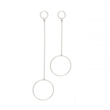 Ohrschmuck Silber Ohrringe lang rund Madeleine Issing