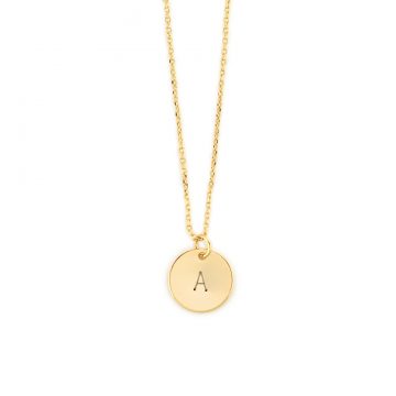 Goldkette mit Goldplättchen Gravur Madeleine Issing 2
