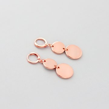 Ohrringe in Rosegold mit Plättchen Madeleine Issing