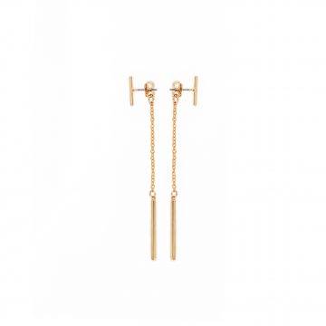 Ohrringe mit Kette Gold vergoldet filigran Madeleine Issing