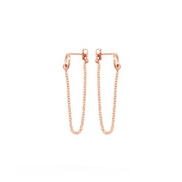 kleine Ohrstecker Rosegold mit Kette Madeleine Issing