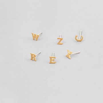 Buchstaben Ohrstecker Gold vergoldet Madeleine Issing