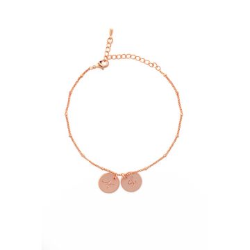 Namensarmband Rosegold vergoldet mit Gravur Madeleine Issing