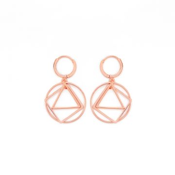 geometrische Ohrringe Rosegold vergoldet Madeleine Issing