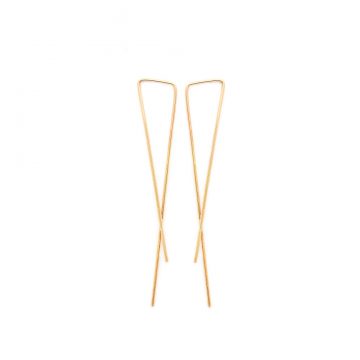 lange Goldohrringe minimalistisch Gold Madeleine Issing