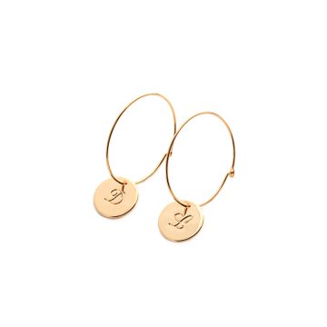 Ohrringe mit Gravur Gold vergoldet Madeleine Issing