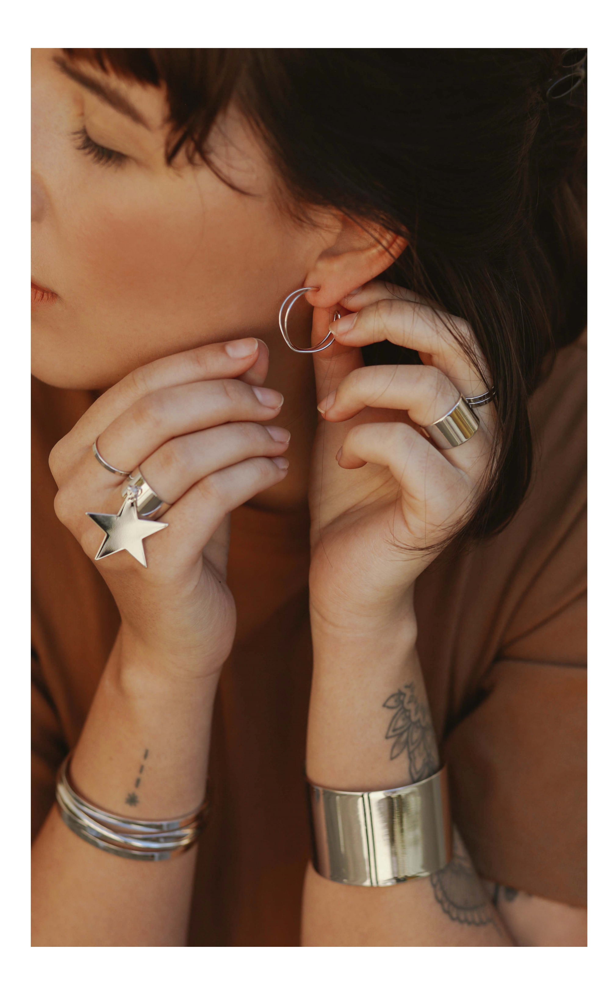 Silber Schmuck Set Armreife und Ohrringe Madeleine Issing