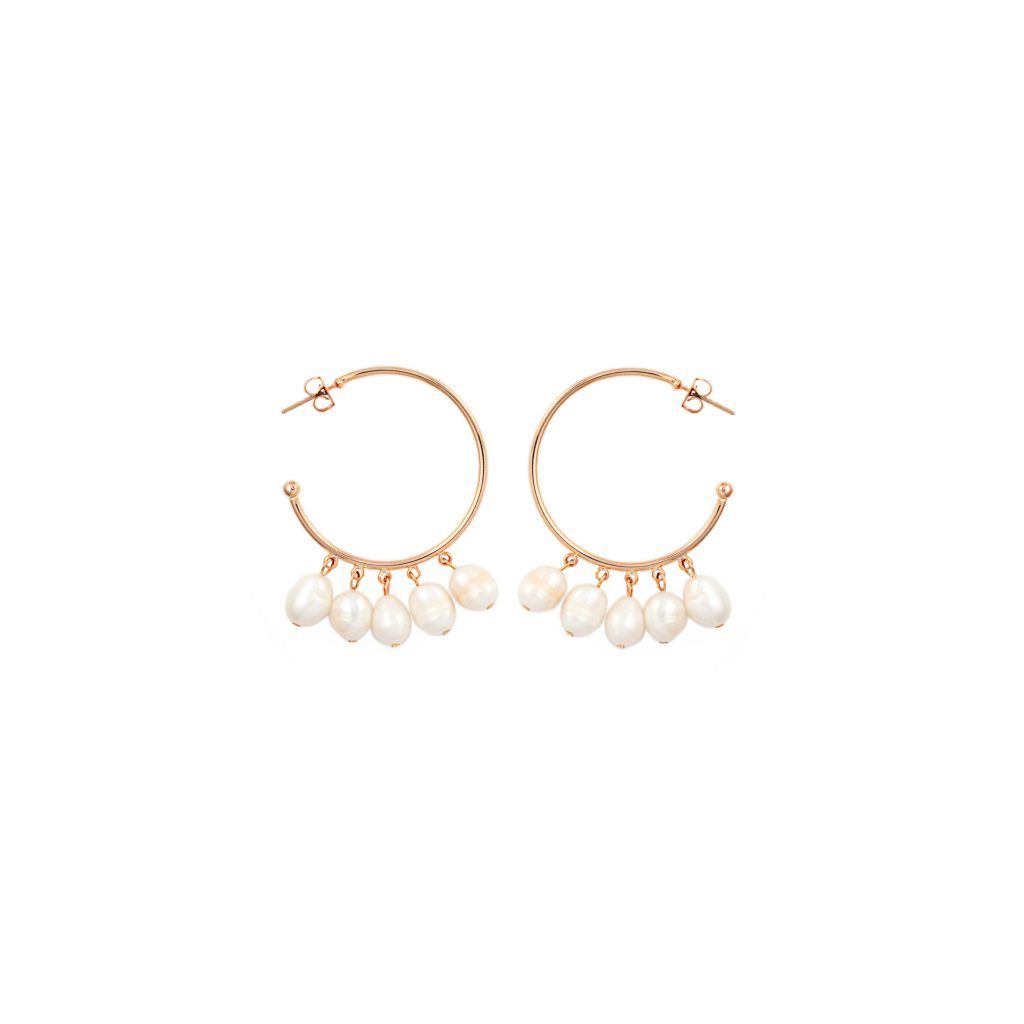 Weiße Perlen-Ohrringe In 14k Goldoptik - Elegante Ohrstecker Für Damen