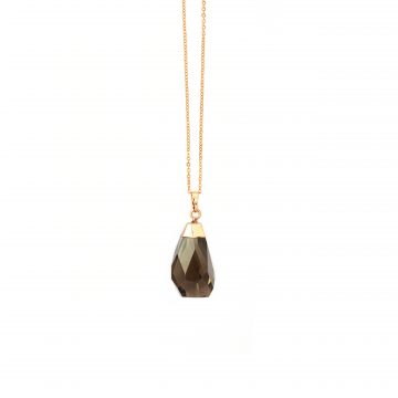 Rauchquarz Kette Gold vergoldet Madeleine Issing
