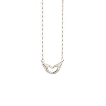 Herz aus zwei Händen Kette Silber Madeleine Issing