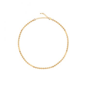 Plättchen Kette Gold vergoldet Choker Kette Madeleine Issing