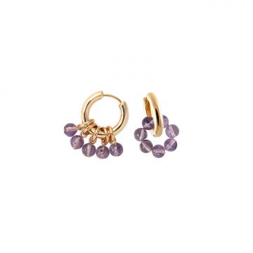 Amethyst Ohrringe Creolen Gold Madeleine Issing