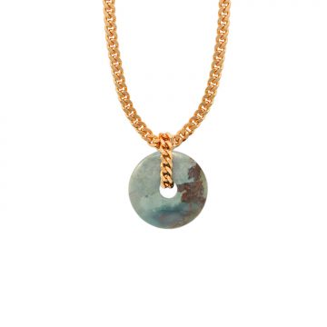 Moosachat Schmuck Kette Gold vergoldet Madeleine Issing