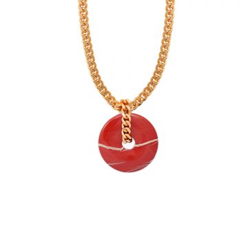 Rote Jaspis Kette Gold vergoldet Madeleine Issing