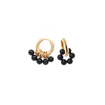 Onyx Schmuck Creolen Gold vergoldet Madeleine Issing