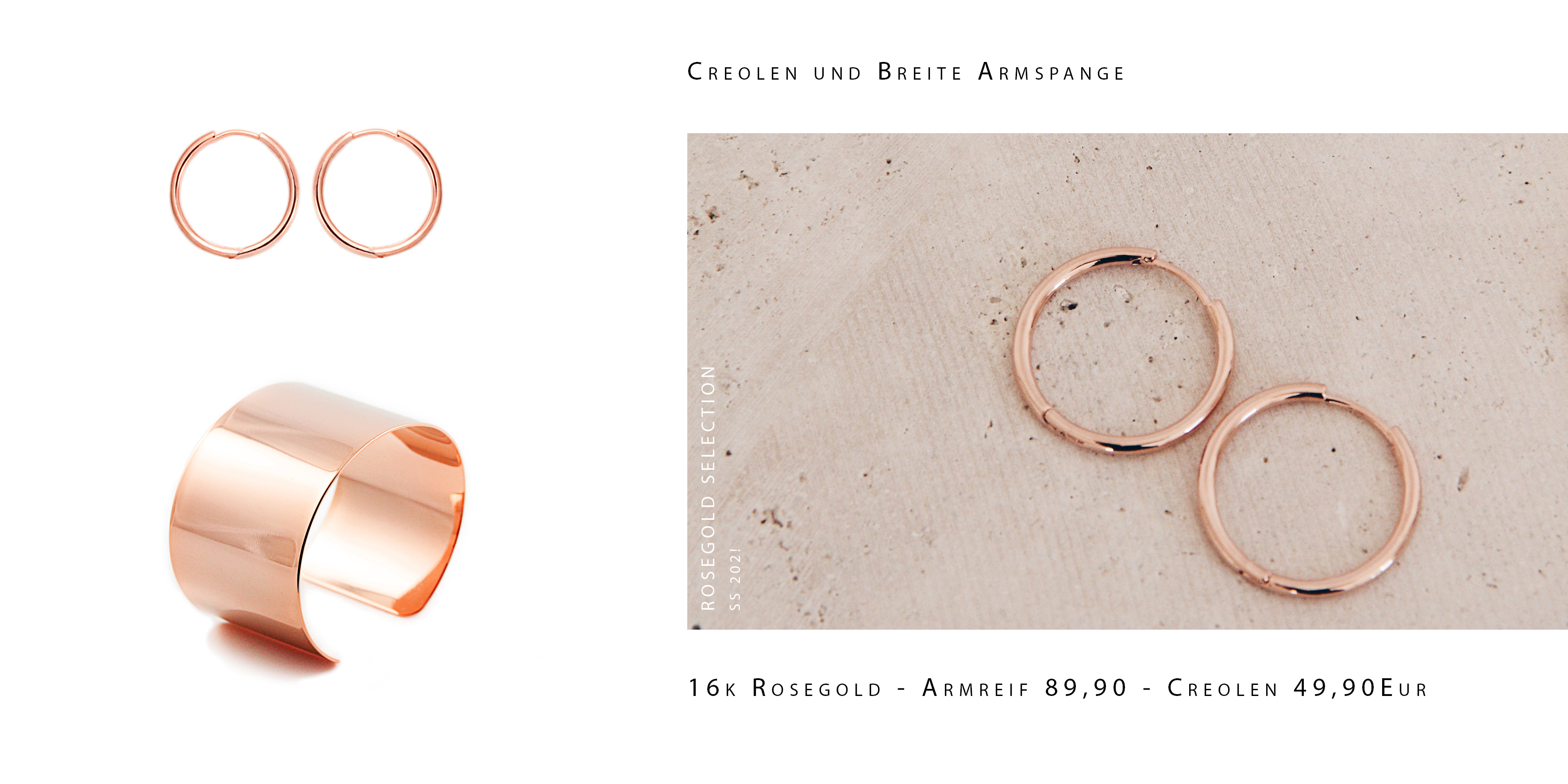 Perlen Ohrringe Rosegolg und Rosegold Creolen Madeleine Issing